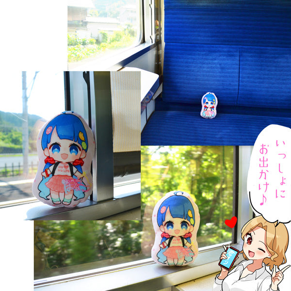 【Xで大人気！】【ぬい活】【自作ぬい】【重み付き】オリジナル両面ぬい風クッションSサイズ15×15cm