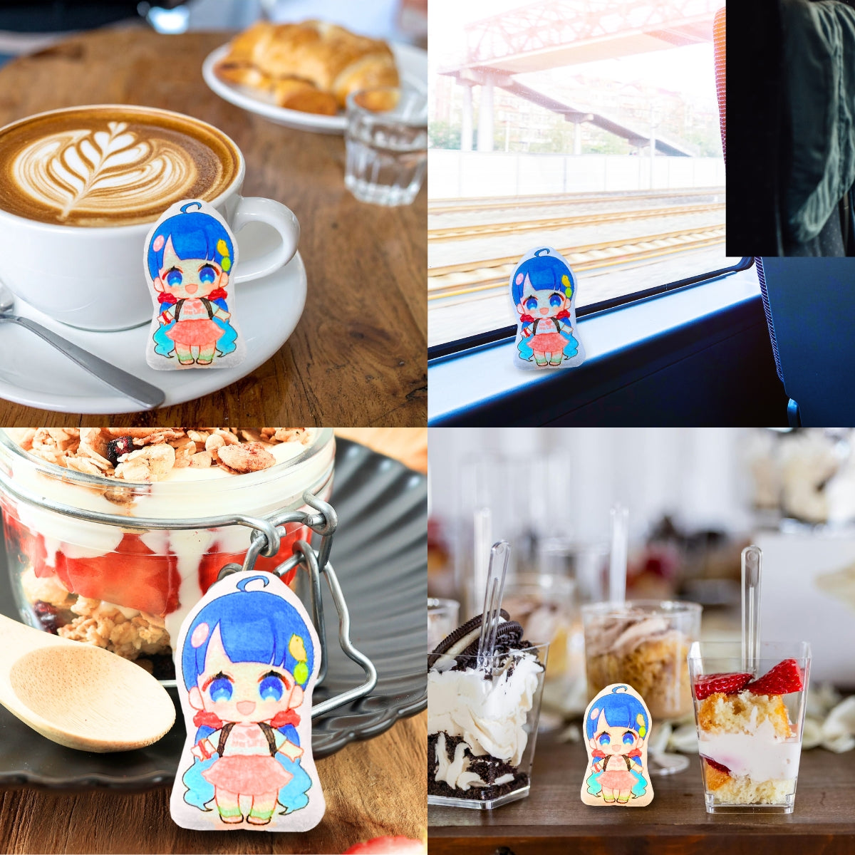 【くっつきぬい】オリジナル両面ぬい風クッションSSサイズ10×10cm