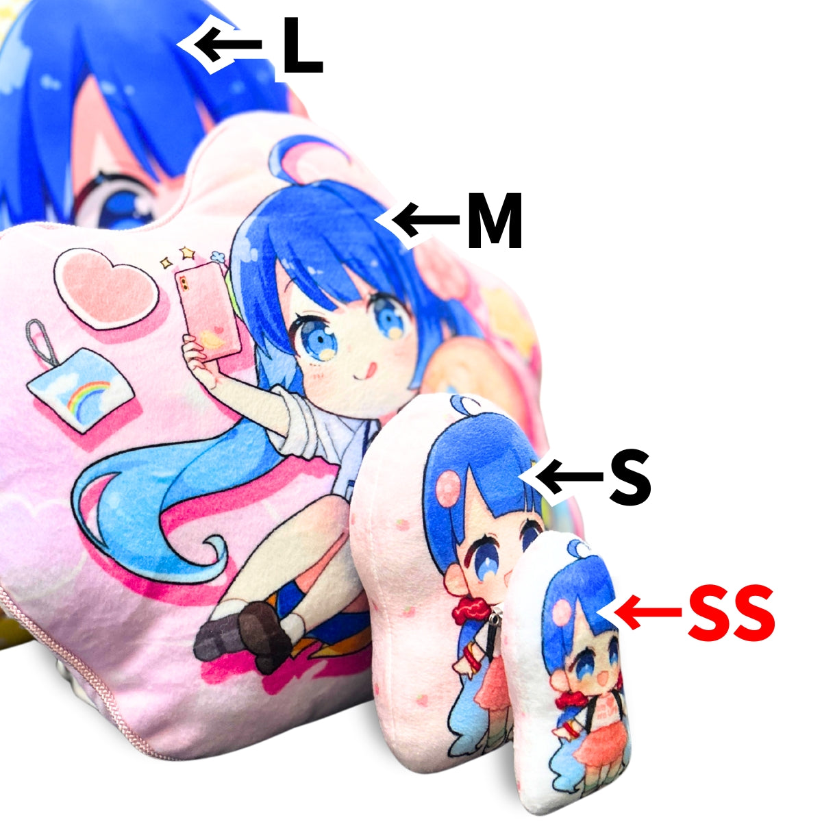 【くっつきぬい】オリジナル両面ぬい風クッションSSサイズ10×10cm