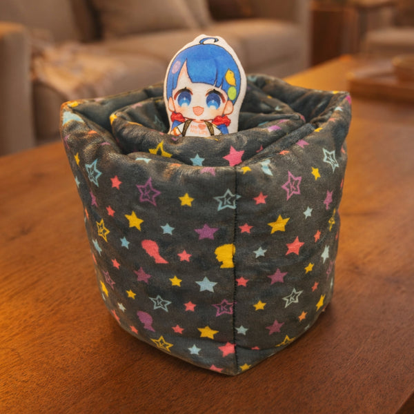 オリジナル両面ぬい風クッションSSサイズ+ダウンマフラーセット｜君の